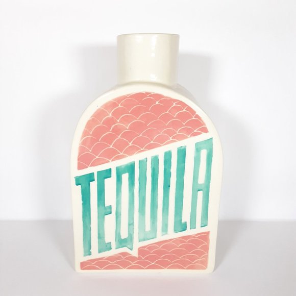 TEQUILA STONEWARE VASE/DECANTER W/ HAND PAINTING BY ARTIST ETHAN STREICHER NEW - Picture 5 of 7